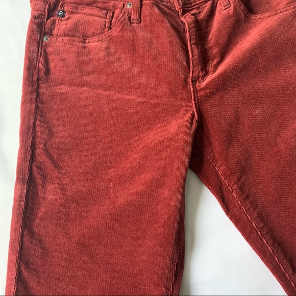 Adriano Goldschmied Ag 'The Stevie' Slim Straight Corduroy Pants in Rust size 29 - Picture 8 of 12